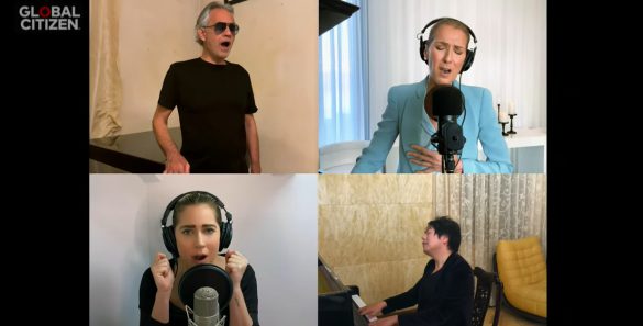 Lady Gaga, Celine Dion, John Legend, Andrea Bocelli and Lang Lang